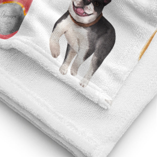 Champagne & Dogs Towel