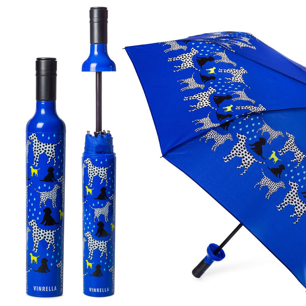 Wine Bottle Shaped Umbrella with Dogs